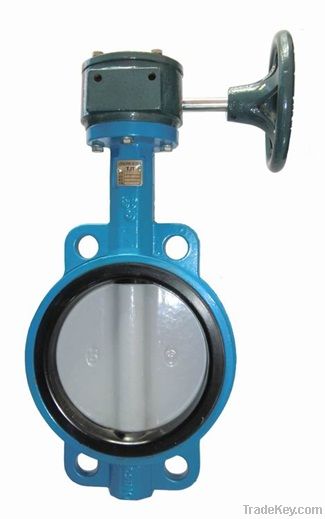 Gearbox Operated Pinless Wafer Butterfly valve