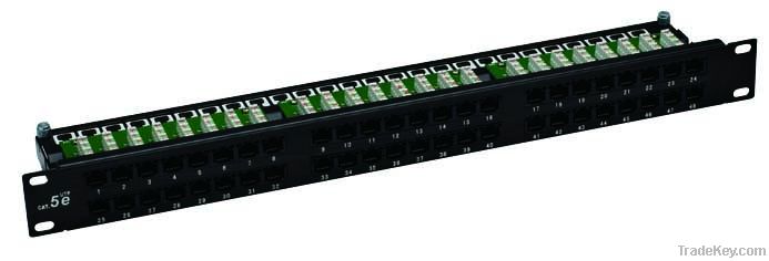 1U 48 port cat5e cat6 patch panel