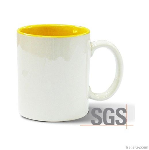 11oz Sublimation Two-Tone Mug -Inner Yellow, MT-B002