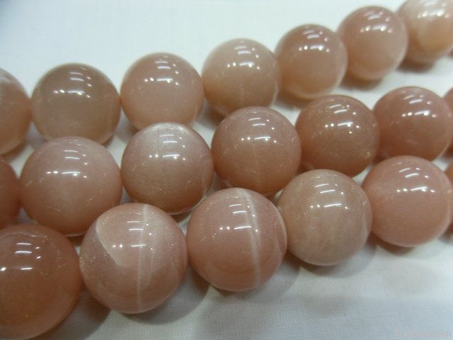 Moonstone round beads, Blue moonstone, Peach moonstone, White moonstone