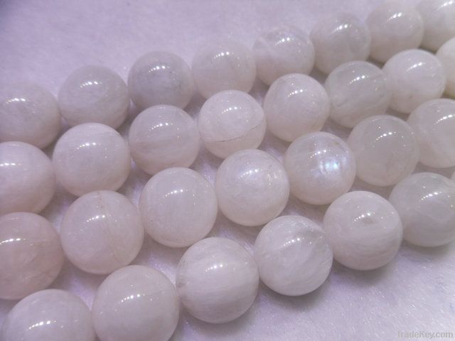 Moonstone round beads, Blue moonstone, Peach moonstone, White moonstone