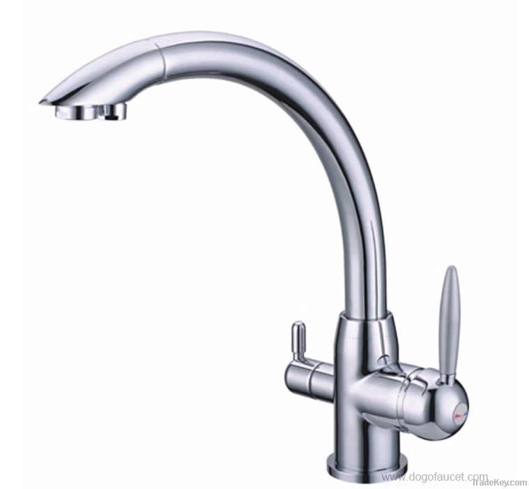 Water purification system faucet