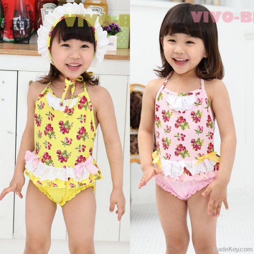 2012 new design one piece swimsuit kids swimwear