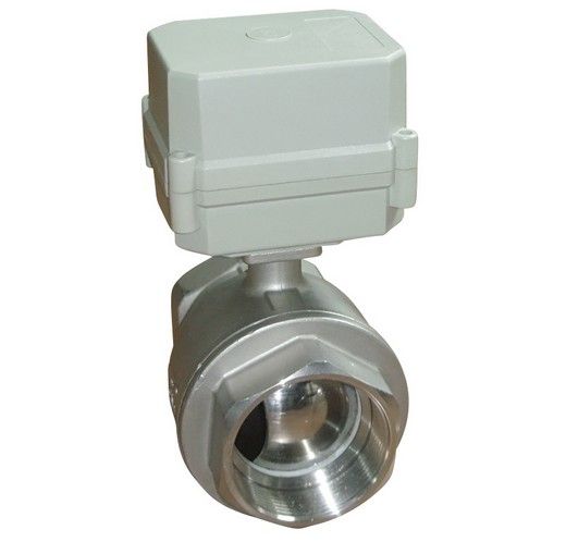 AC110V-230V Motorized Ball Valve 1 1/4'', 1 1/2'' and 2'' stainless steel valve NPT/BSP thread, 1.0Mpa, 10Nm for water treatment