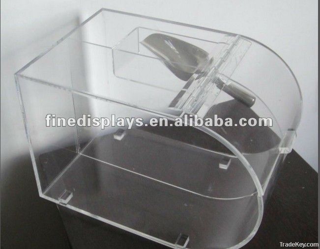 acrylic candy bin hinged