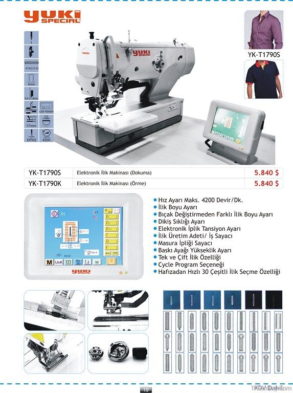 Yuki Special Electronic Buttonhole Machine