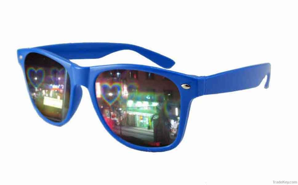 heart diffraction grating glasses for christmas , night clubs , birthday