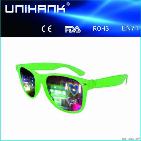 heart diffraction grating glasses for christmas , night clubs , birthday