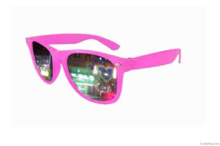 heart diffraction grating glasses for christmas , night clubs , birthday