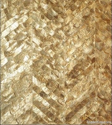 Capiz shell mosaic shinny gloden color natural mosaic