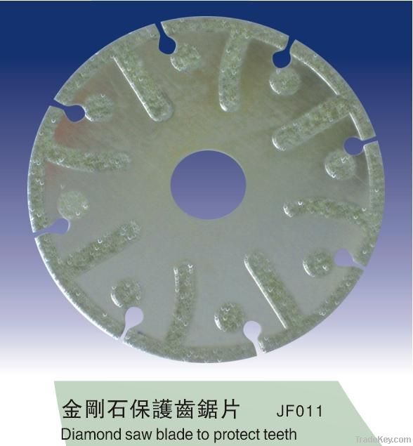 Electroplated diamond saw blade