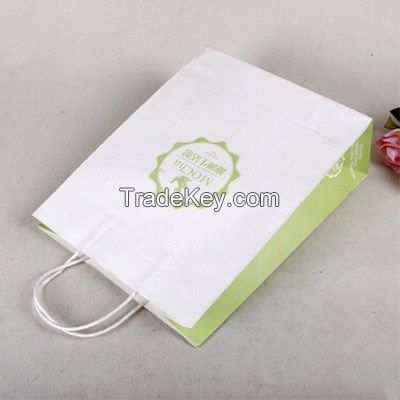 customized logo printing paper advertising bags hot stamping