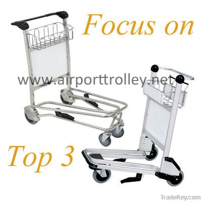 stainless steel airport baggage trolley