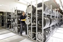 Wheel and tyre storage