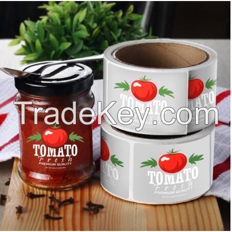 Custom Printing Self-Adhesive Labels for Food Packaging Sticker