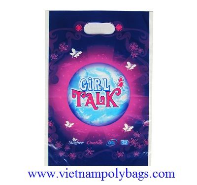 DC-20 Die cut handle plastic poly bag