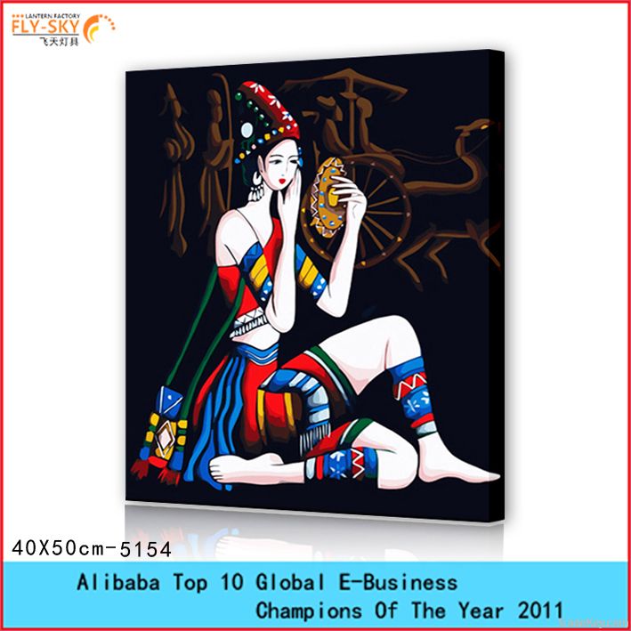 2013 hot selling new fashion modern cartoon diy oil painting by number