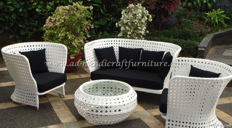 Poly rattan sofa set