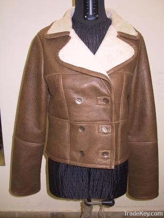 Ladies Outerwear Double Face Leather Blazer