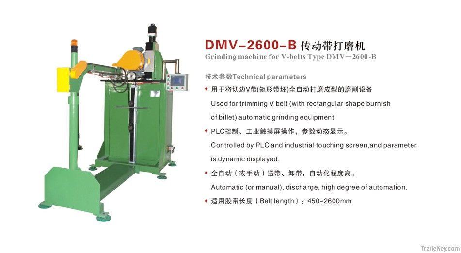 Grinding machine for V-belts