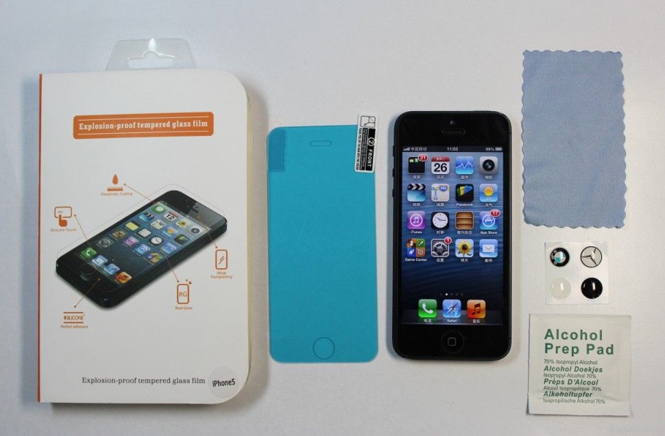 explosion proof tempered glass screen protecotor/films for iphone 5