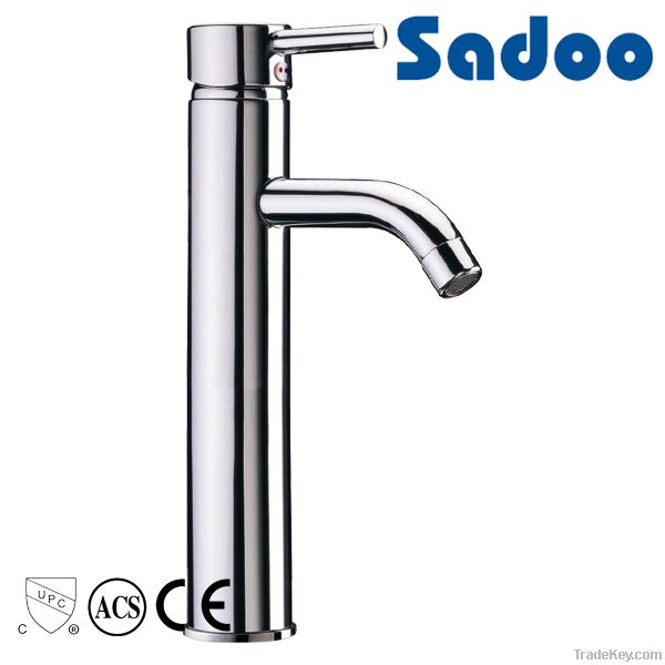 Single handle chromed basin faucet