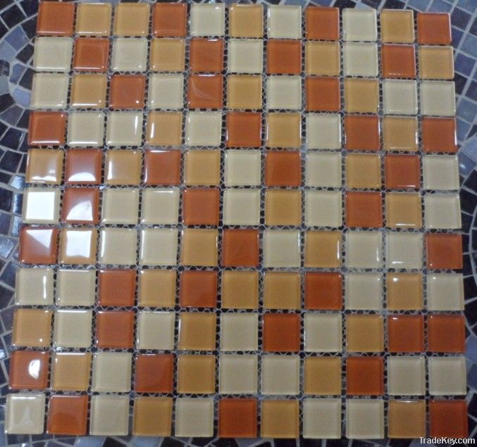 Swimming pool glass mosaic tile