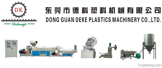 HDPE LDPE PE flakes Die Face Cutting Plastic Recycling Extruder machin