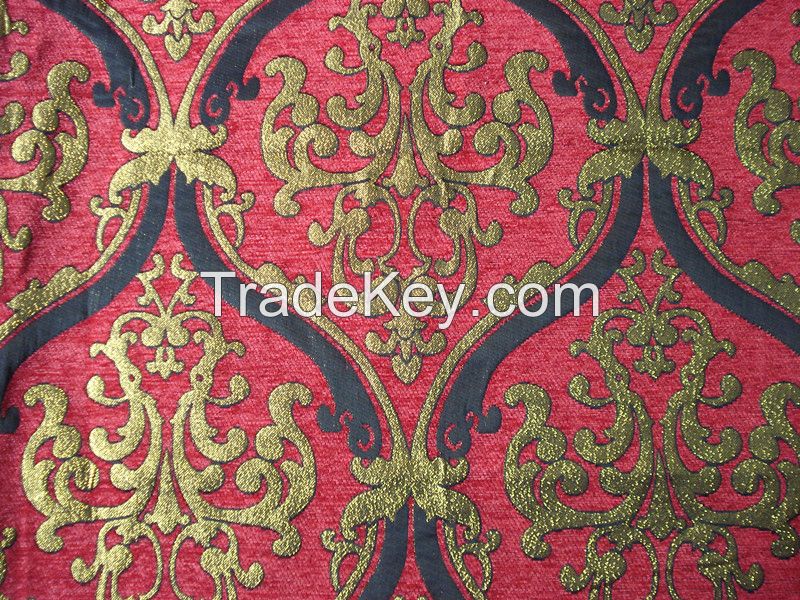 Jacquard Chenille Polyester Fabric for Home Decoration