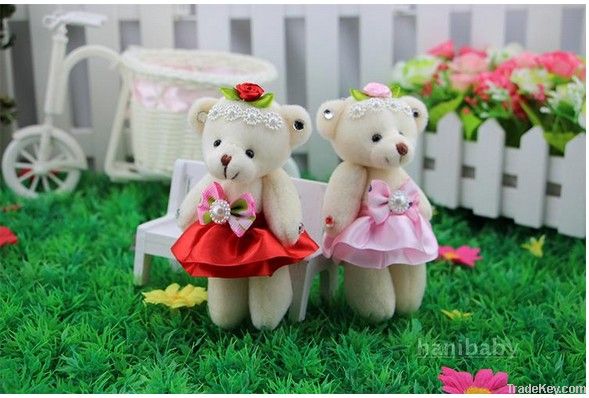 New arrival diamond jingyi dolls joint bear keychain doll