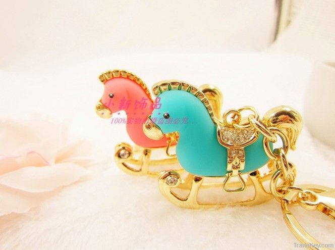 horse resin trojan women's keychain key chain gift car keychain