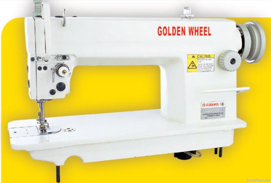 flat bed sewing machine., single needle, needle feed, lockstitch