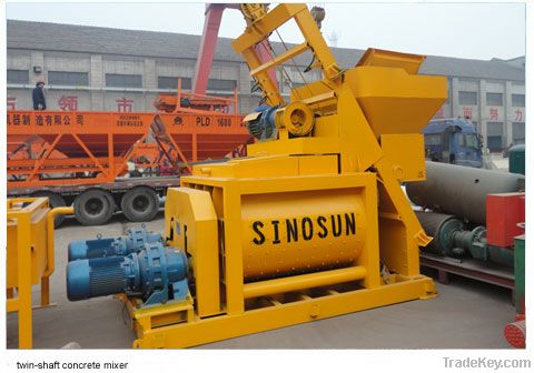 Twin-shaft Concrete Mixer