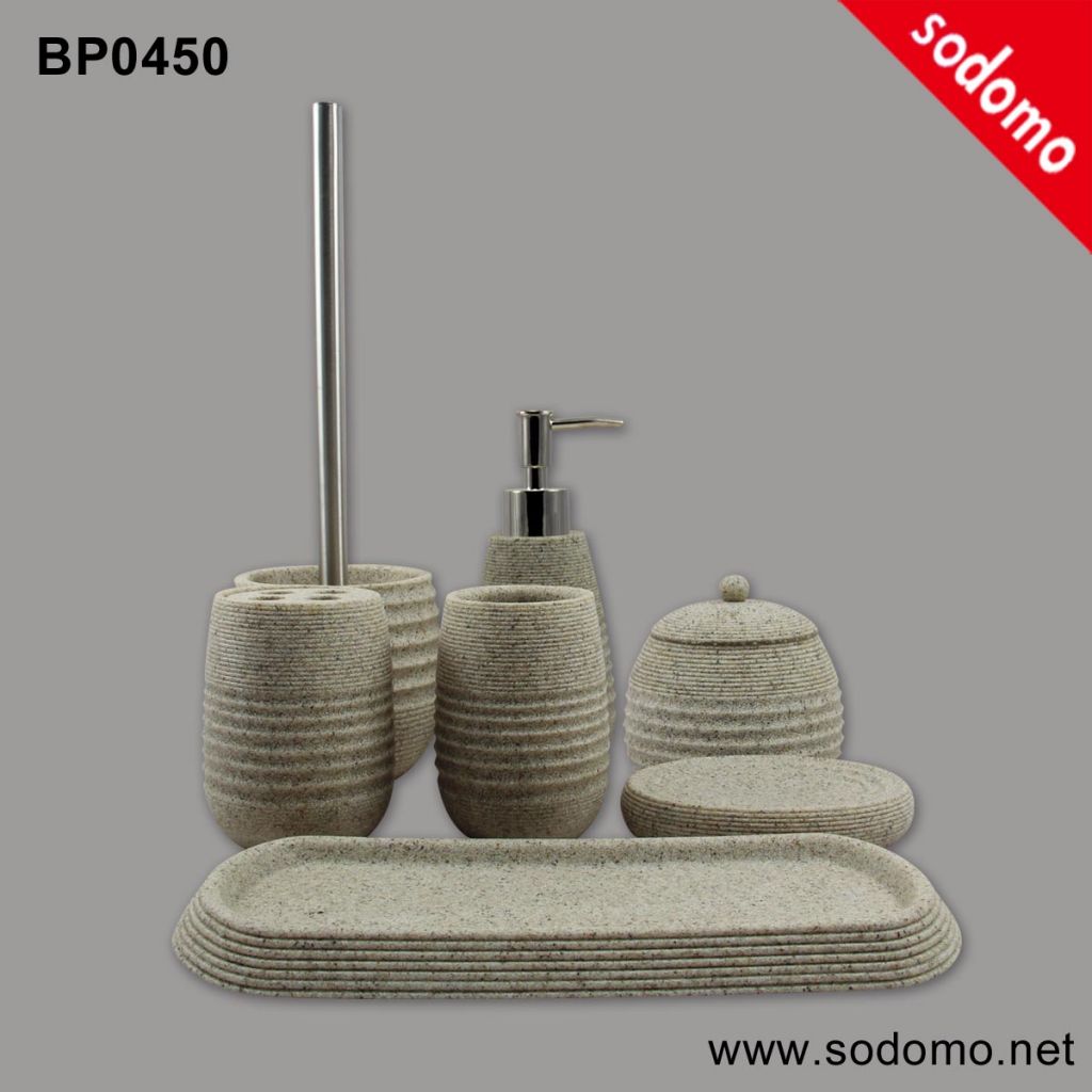 6pcs soap dispenser, towel tray, soap dish, tumbler, toothbrush