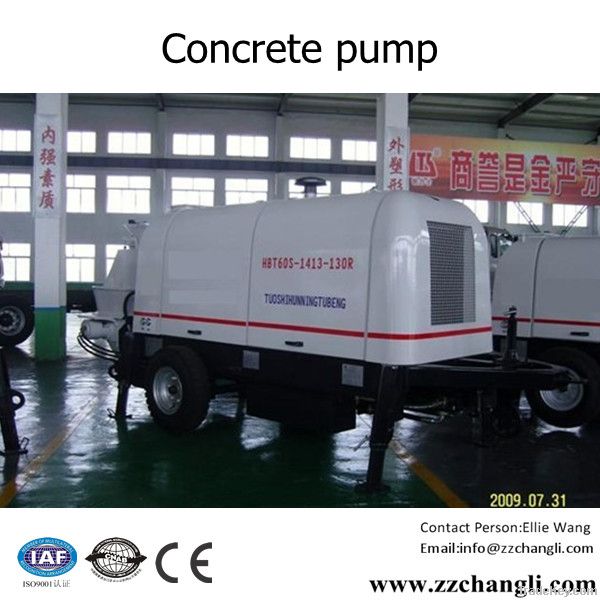 Electric or Diesel Motor Concrete Pump