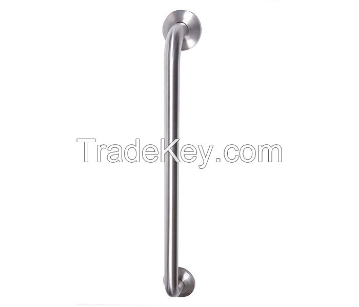 Door Pull handle D shape with Roses polished Stainless Steel back to back pair