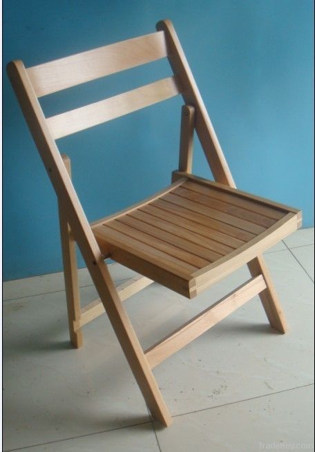 Beech folding chair