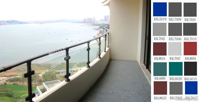 Baisheng New-type Galvanized steel balcony fence with Laminated glass