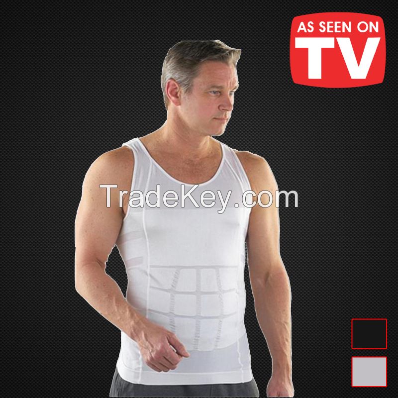 2015  Men's slim vest Body Shaper For Men Slim Compression Corset