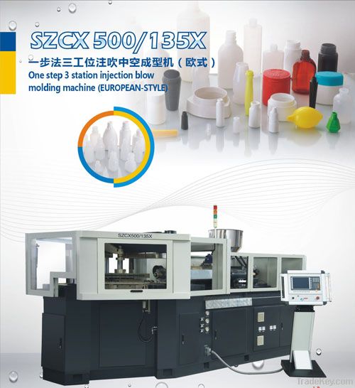 SZCX500/135Xone step 3 station injection &amp; blow molding machine