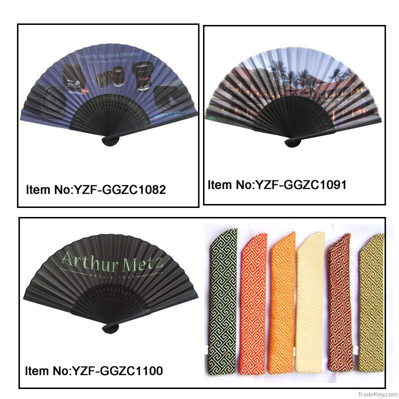 Paper folding fans made of bamboo for promotional gifts