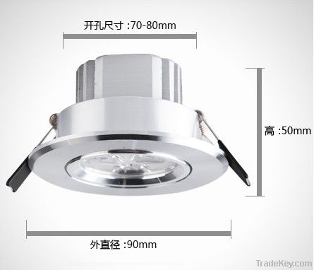 CE&ROHS High-quality aluminum alloy LED 3W ceiling spotlight