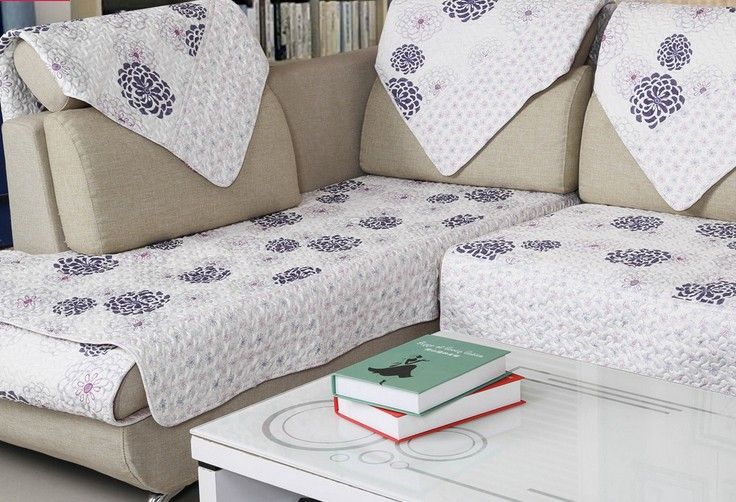 Compact cotton quiting cushion for sofa