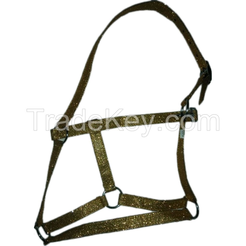 Genuine Glitter horse halter Grey , size pony,cob,full