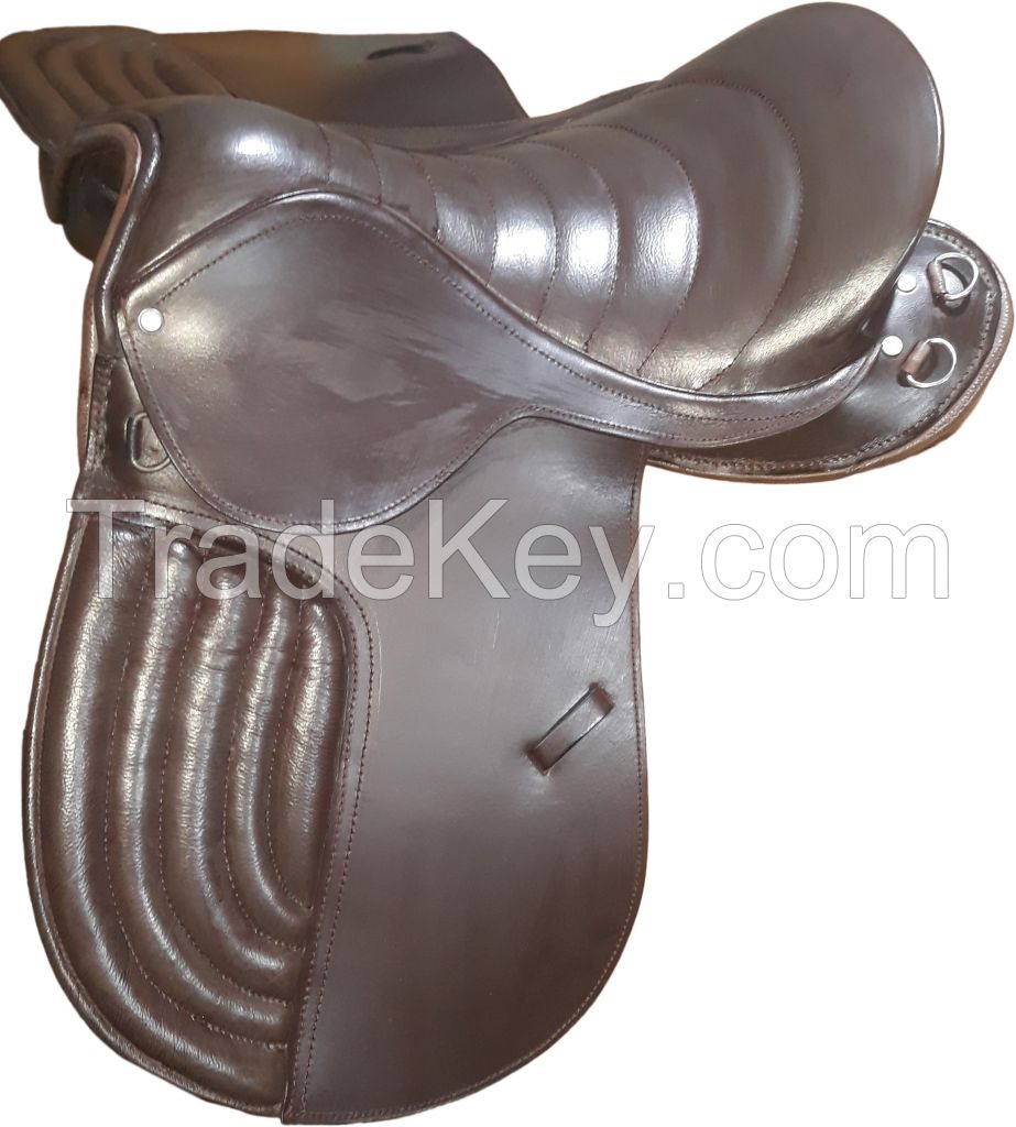 Genuine imported leather jumping horse Icelandic saddle with rust proof fitting 