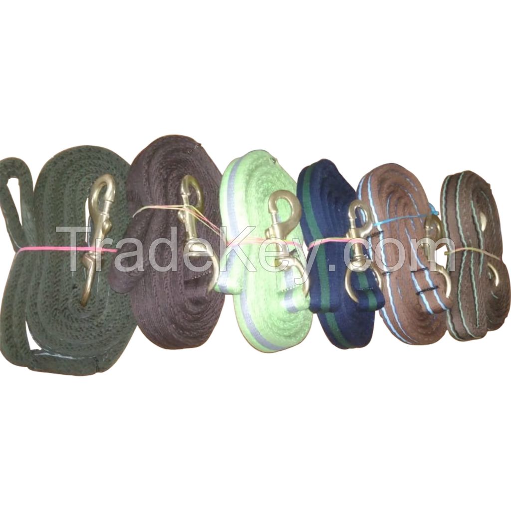 Genuine imported cotton Blue lounging lead 6 meter long with rust proof Brass fitting