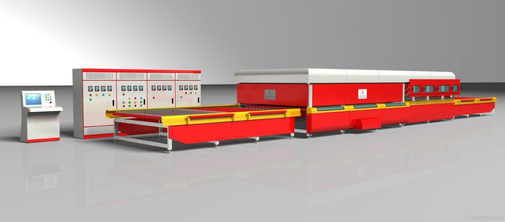 GX-P Series Horizontal Roller Hearth Flat Glass Tempering Furnace.