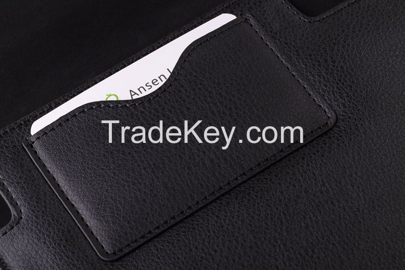 Reyon Macbook Air 12 inch Case - Leather Sleeve (Black) for Apple Macbook Air 12 and most tablets