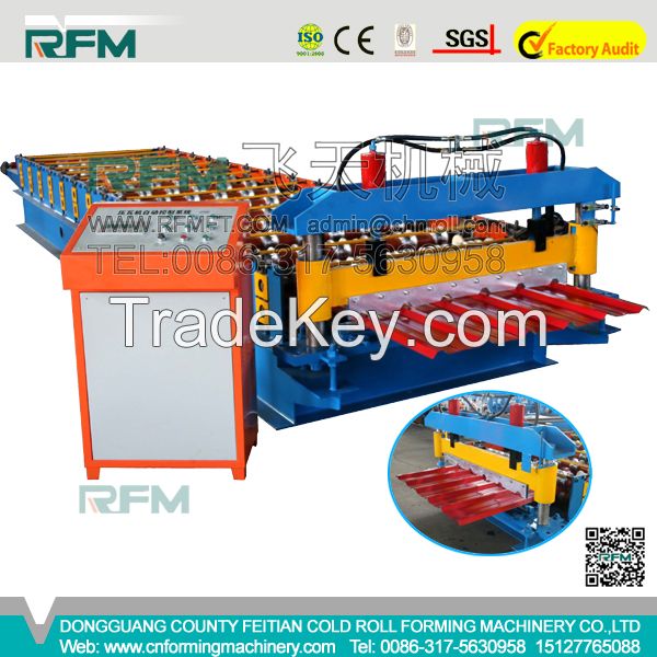 FT Passed CE and ISO Automatic Control Corrugated Color Steel Roll Forming Machine