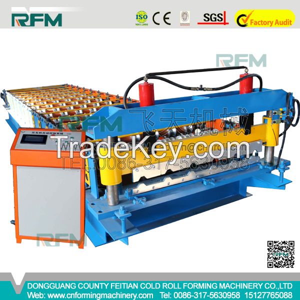 FT Passed CE and ISO Automatic Control Corrugated Color Steel Roll Forming Machine